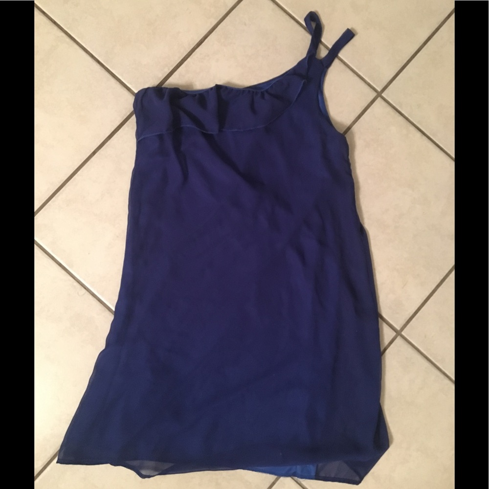 Short navy blue 1 strap dress